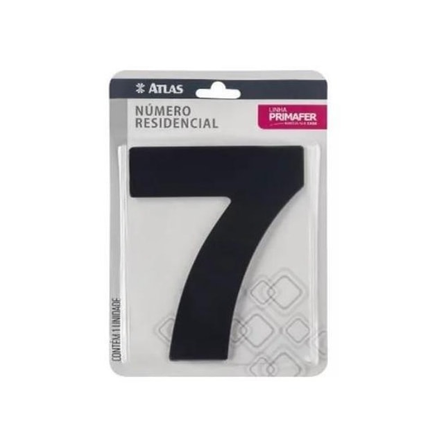 Número em Aço 7 Adesivo Preto - ATLAS Número em Aço 7 Adesivo Preto - ATLAS
