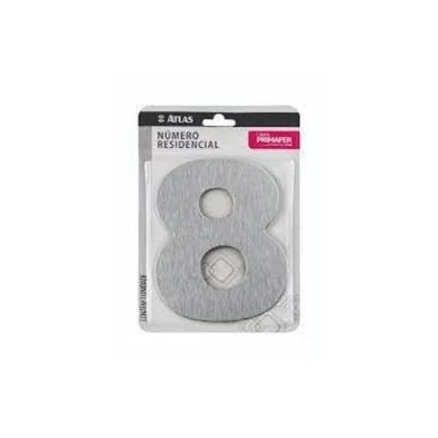 Número em Aço 8 Adesivo ACM - ATLAS Número em Aço 8 Adesivo ACM - ATLAS
