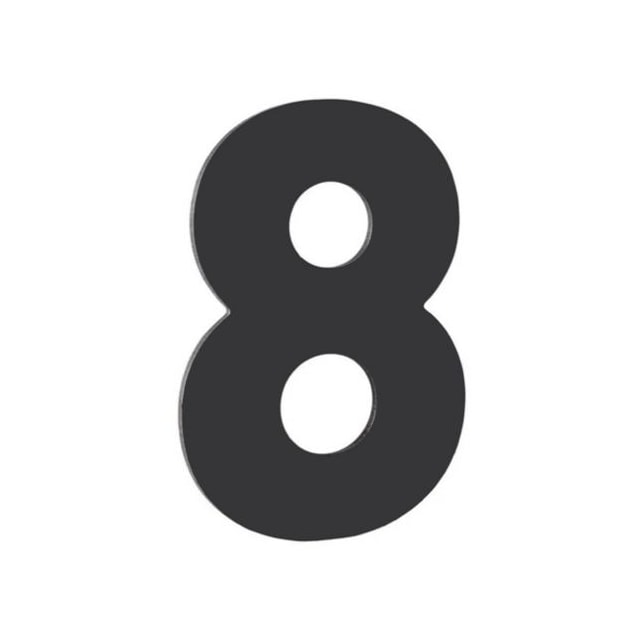 Número em Aço 8 Adesivo Preto - ATLAS Número em Aço 8 Adesivo Preto - ATLAS