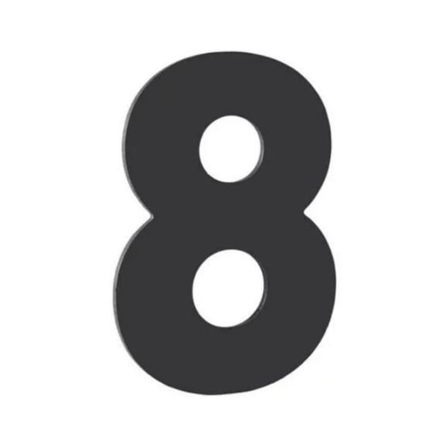 Número em Aço 8 Adesivo Preto - ATLAS Número em Aço 8 Adesivo Preto - ATLAS
