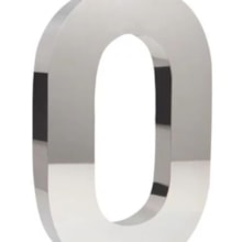 Número em Aço Inox 0 20cm - União Inox Número em Aço Inox 0 20cm - União Inox