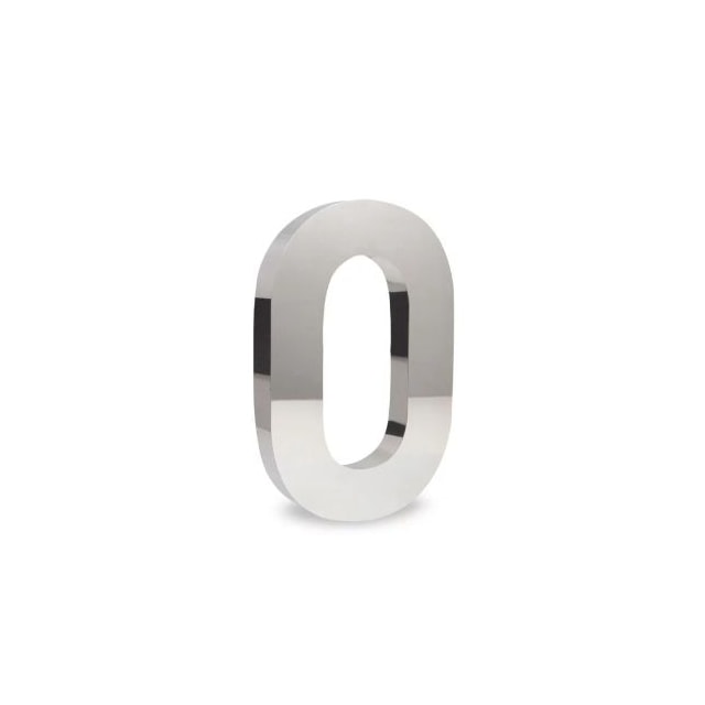 Número em Aço Inox 0 20cm - União Inox Número em Aço Inox 0 20cm - União Inox