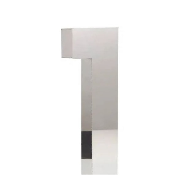 Número em Aço Inox 1 20cm - União Inox Número em Aço Inox 1 20cm - União Inox