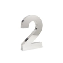 Número em Aço Inox 2 20cm - União Inox Número em Aço Inox 2 20cm - União Inox
