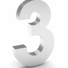 Número em Aço Inox 3 20cm - União Inox Número em Aço Inox 3 20cm - União Inox