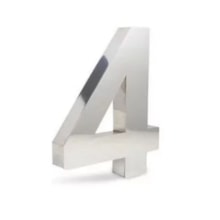 Número em Aço Inox 4 20cm - União Inox Número em Aço Inox 4 20cm - União Inox