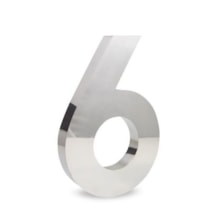 Número em Aço Inox 6 20cm - União Inox Número em Aço Inox 6 20cm - União Inox