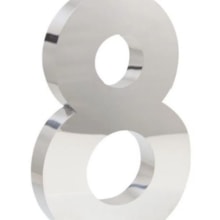 Número em Aço Inox 8 20cm - União Inox Número em Aço Inox 8 20cm - União Inox