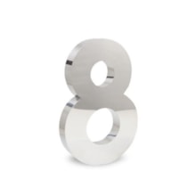 Número em Aço Inox 8 20cm - União Inox Número em Aço Inox 8 20cm - União Inox