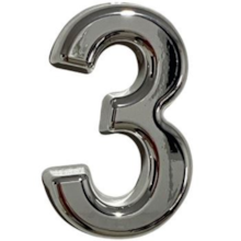 Número Residencial 3 ABS 3D 15cm - TUROSSI Número Residencial 3 ABS 3D 15cm - TUROSSI