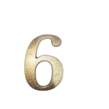 Número Residencial 6 Bronze - Valeplast Número Residencial 6 Bronze - Valeplast