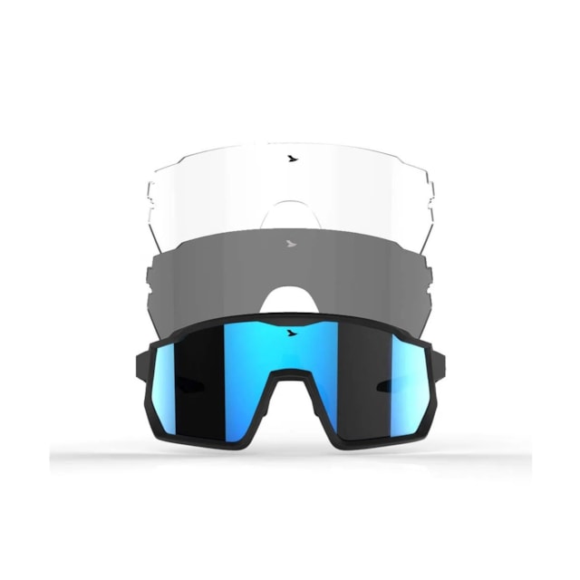 Óculos Atrio Sprinter Kit 3 Lentes Azul e Branco Óculos Atrio Sprinter Kit 3 Lentes Azul e Branco
