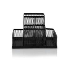 Organizador de Mesa Aramado 4 Compartimentos Preto Keep - EI138