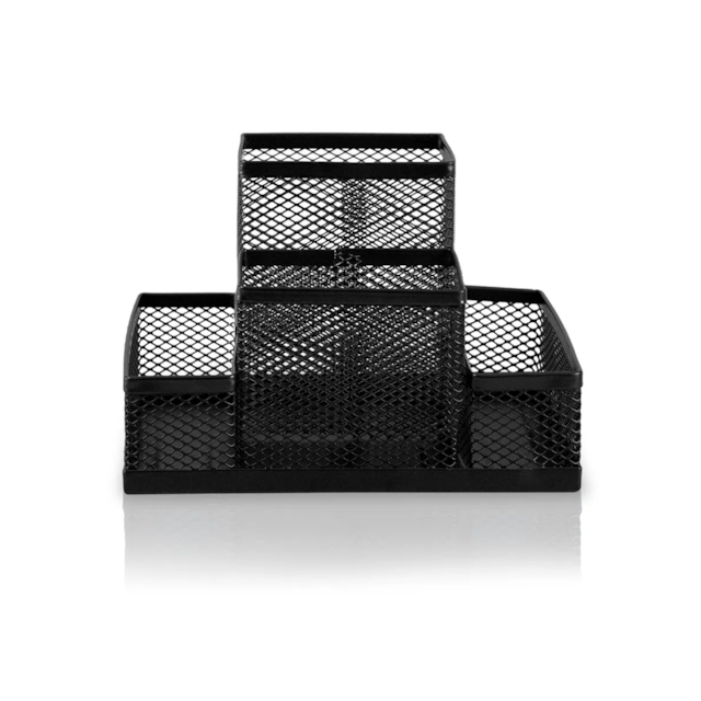 Organizador de Mesa Aramado 4 Compartimentos Preto Keep - EI138