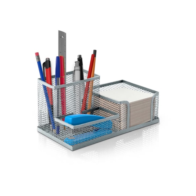 Organizador de Mesa Aramado Prata Keep - EI090 Organizador de Mesa Aramado Prata Keep - EI090