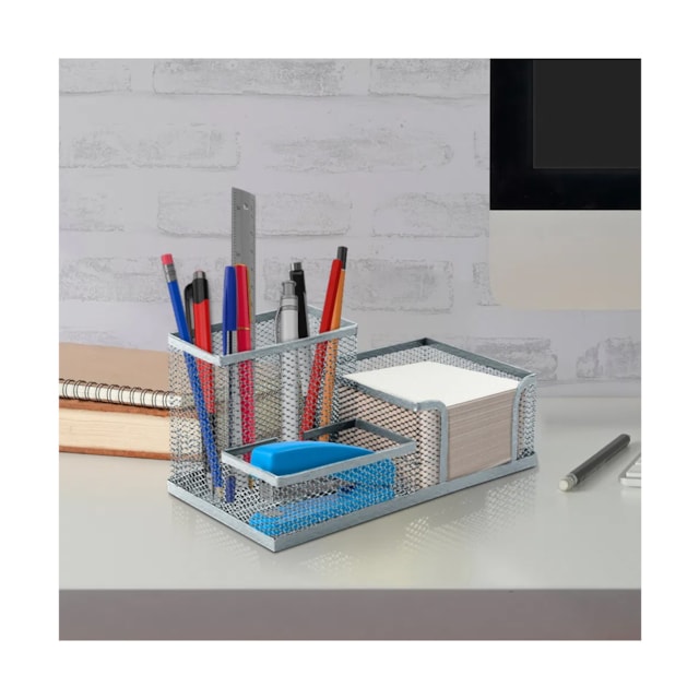 Organizador de Mesa Aramado Prata Keep - EI090 Organizador de Mesa Aramado Prata Keep - EI090