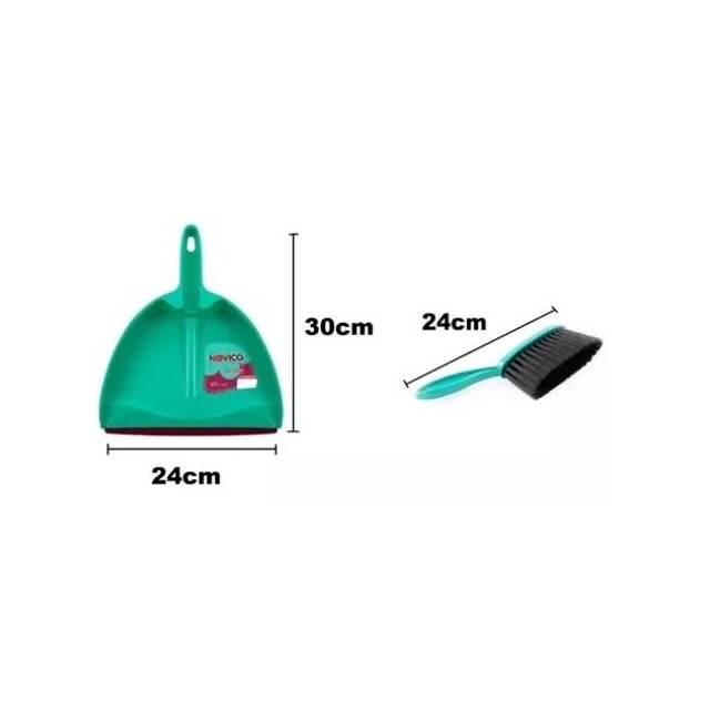 Pá Noviça Lixo Clipa Com Escova Verde - BETTANIN Pá Noviça Lixo Clipa Com Escova Verde - BETTANIN