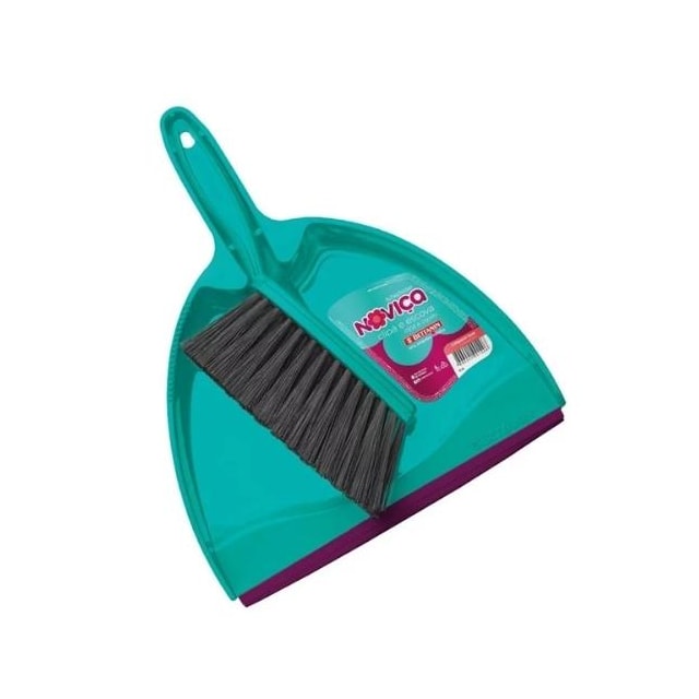 Pá Noviça Lixo Clipa Com Escova Verde - BETTANIN Pá Noviça Lixo Clipa Com Escova Verde - BETTANIN