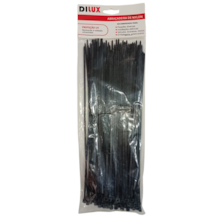 Pacote de Abraçadeiras de Nylon Pretas 100 Peças 280x3,6mm - DILUX