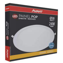 Painel de LED para Embutir Redondo 24W 3000K - AVANT