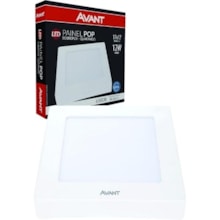 Painel de Led para Sobrepor Quadrado 12w 6500k - AVANT Painel de Led para Sobrepor Quadrado 12w 6500k - AVANT
