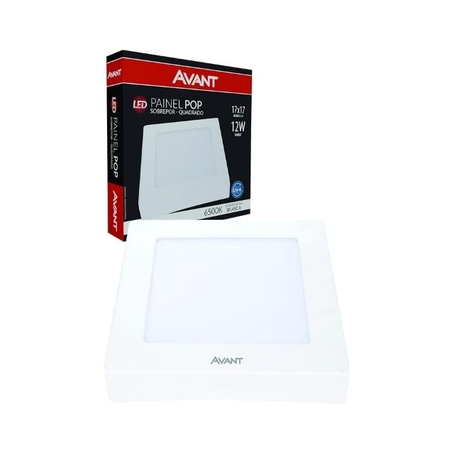 Painel de Led para Sobrepor Quadrado 12w 6500k - AVANT Painel de Led para Sobrepor Quadrado 12w 6500k - AVANT