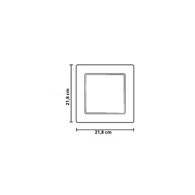 Painel de Led para Sobrepor Quadrado 18w 3000k Branco - Dilux Painel de Led para Sobrepor Quadrado 18w 3000k Branco - Dilux
