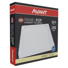 Painel de Led para Sobrepor Quadrado 24w 6500k - AVANT Painel de Led para Sobrepor Quadrado 24w 6500k - AVANT