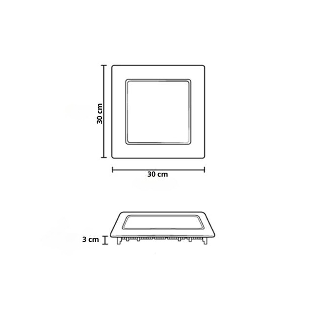 Painel de Led para Sobrepor Quadrado 24w 6500k Branco - Dilux