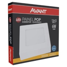 Painel de LED para Sobrepor Quadrado 6w 6500k - AVANT Painel de LED para Sobrepor Quadrado 6w 6500k - AVANT