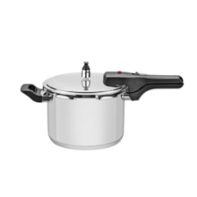 Panela de Pressão Tramontina Brava em Aço Inox com Fundo Triplo 20 cm 4,5 L Panela de Pressão Tramontina Brava em Aço Inox com Fundo Triplo 20 cm 4,5 L
