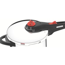 Panela de Pressão Tramontina Solar em Aço Inox Fundo Triplo com 5 Dispositivos de Segurança 22 cm 6 L Panela de Pressão Tramontina Solar em Aço Inox Fundo Triplo com 5 Dispositivos de Segurança 22 cm 6 L