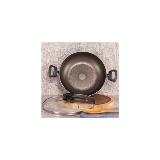 Panela Wok de Aluminio 28cm Loreto Vermelho Tramontina