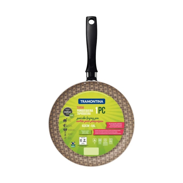 Panquequeira Tramontina Turim Vermelho em Alumínio Antiaderente Starflon Max22 cm 0,6 L Panquequeira Tramontina Turim Vermelho em Alumínio Antiaderente Starflon Max22 cm 0,6 L