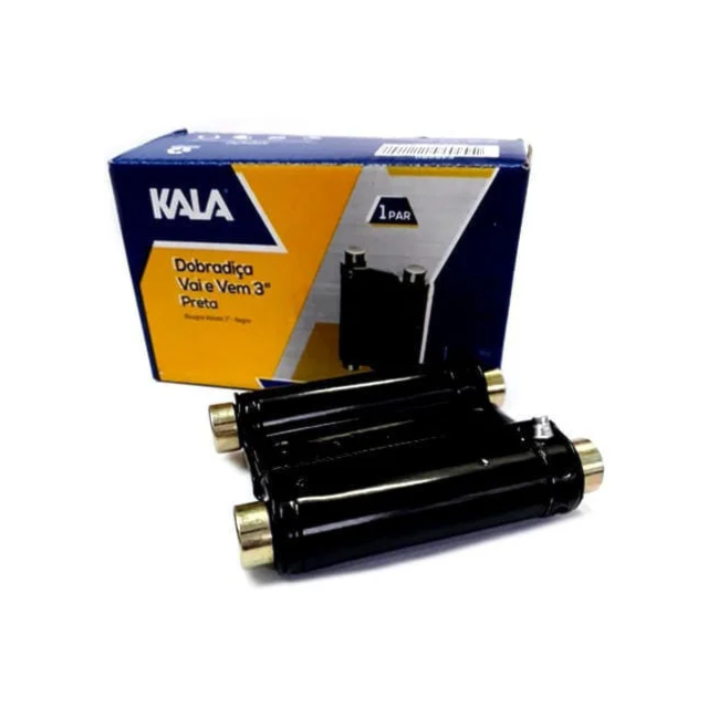 Par de Dobradiça Vai e Vem 3" Preto - KALA Par de Dobradiça Vai e Vem 3" Preto - KALA