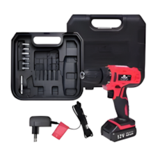 Parafusadeira de Impacto à Bateria 17 Peças 12V - WORKER Parafusadeira de Impacto à Bateria 17 Peças 12V - WORKER