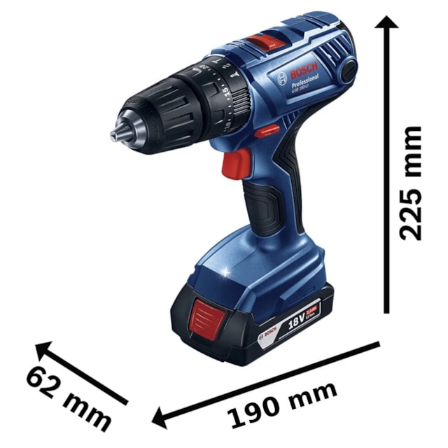 Parafusadeira Furadeira GSB 180 LI com Baterias - BOSCH