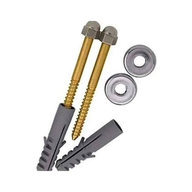 Parafuso Latonado para Vaso Sanitário 2 Peças - MESANO Parafuso Latonado para Vaso Sanitário 2 Peças - MESANO