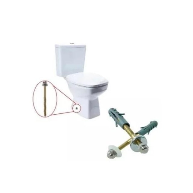 Parafuso Latonado para Vaso Sanitário 2 Peças - MESANO Parafuso Latonado para Vaso Sanitário 2 Peças - MESANO
