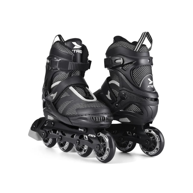 Patins Atrio Inline Regulável ES306 Grande Cinza