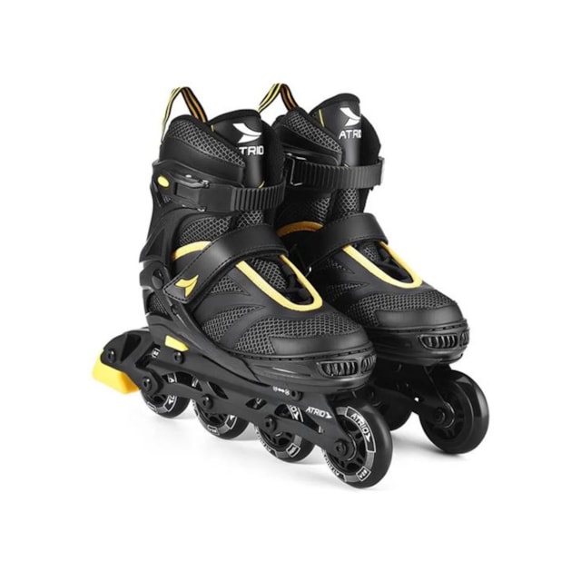 Patins Atrio Inline Regulável ES306 Médio Amarelo