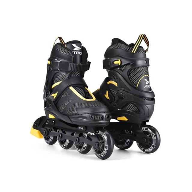 Patins Atrio Inline Regulável ES306 Médio Amarelo
