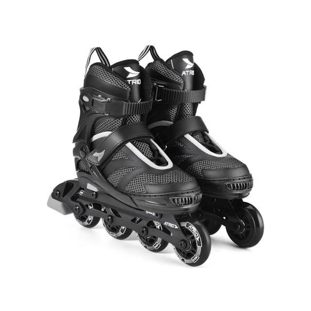 Patins Atrio Inline Regulável ES306 Médio Cinza