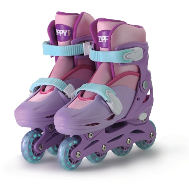 Patins In Line Ajustável Rosa Zippy Toys Tamanho de Calçado:30 a 33