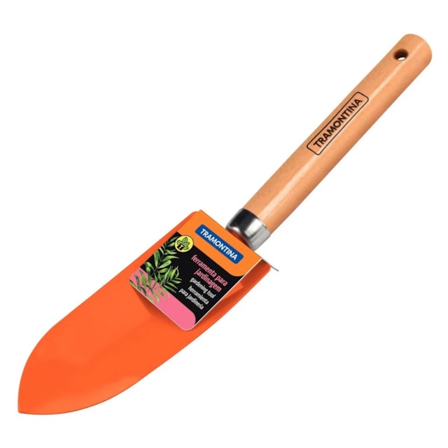 Pazinha Estreita Metálica para Jardinagem com Cabo de Madeira - TRAMONTINA
 Pazinha Estreita Metálica para Jardinagem com Cabo de Madeira - TRAMONTINA