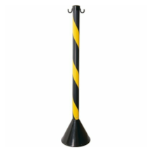 Pedestral Zebrado 95cm Amarelo - PLASTCOR Pedestral Zebrado 95cm Amarelo - PLASTCOR