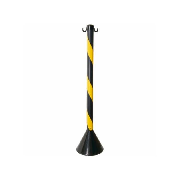 Pedestral Zebrado 95cm Amarelo - PLASTCOR Pedestral Zebrado 95cm Amarelo - PLASTCOR