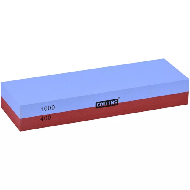 Pedra de Afiar Dupla Face Grão 400/1000 - COLLINS Pedra de Afiar Dupla Face Grão 400/1000 - COLLINS