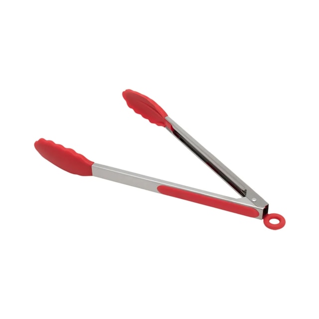 Pegador de Salada Inox com Silicone Vermelho Mimo Style Pegador de Salada Inox com Silicone Vermelho Mimo Style