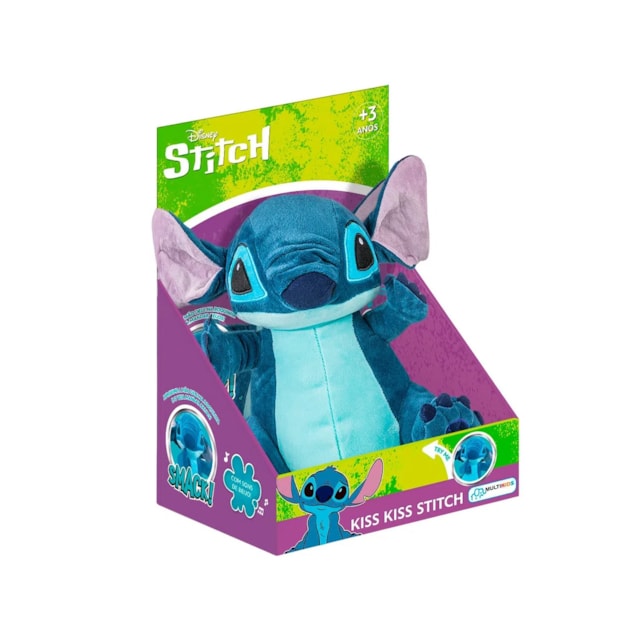 Pelúcia Disney Kiss Kiss com Mecanismo Multikids Stitch